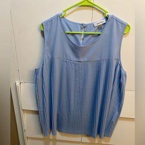 Calvin Klein Size XL Light Blue Sleeveless Blouse